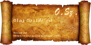 Olaj Szilárd névjegykártya