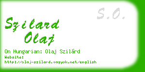 szilard olaj business card