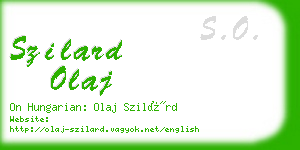 szilard olaj business card